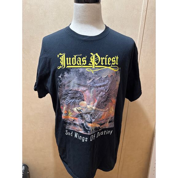 Judas Priest Sad Wings of Destiny Band T-Shirt Black XL Heavy Cotton - Picture 1 of 3